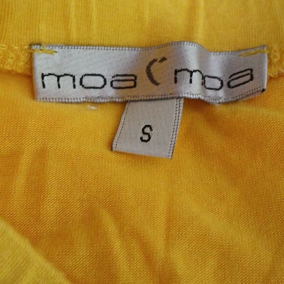 Moa Moa yellow floral hibiscus print strapless summer maxi dress Sz  S  EUC - Picture 7 of 7